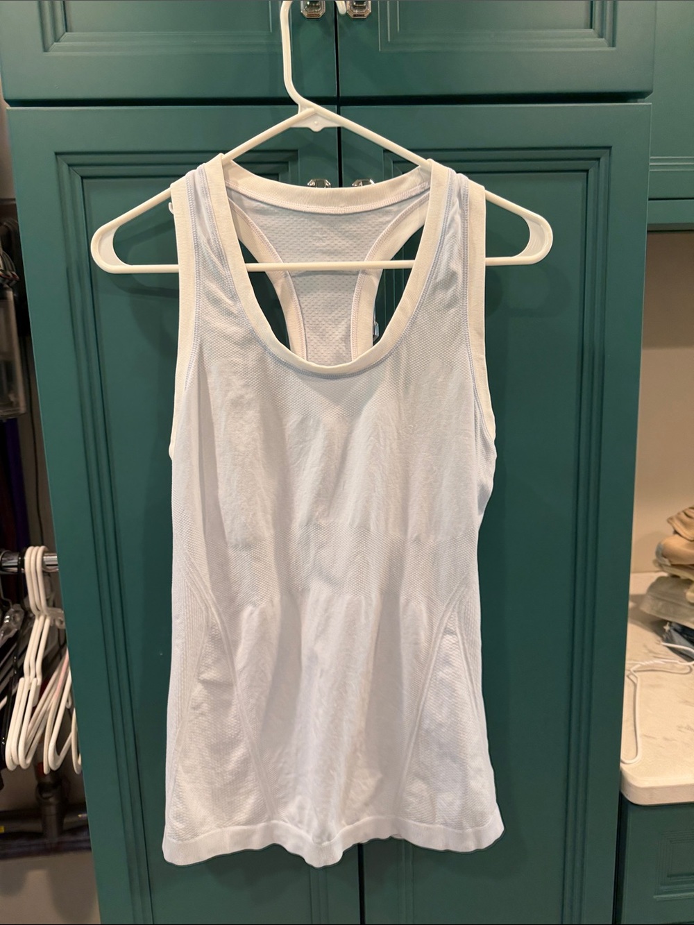 Athleta White Racerback Performance Tank